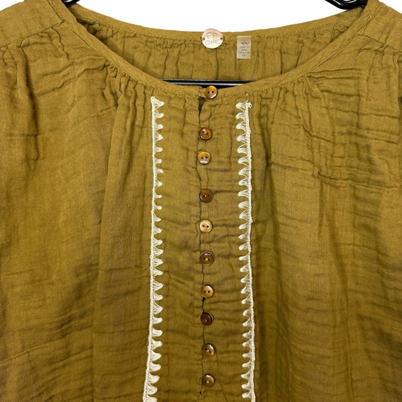 Free People Alexi Top in the green viper combo color and size small - Picture 2 of 8